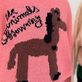 The Animals Observatory -  Gollie Kid Sweater Soft Pink