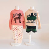 The Animals Observatory -  Gollie Kid Sweater Soft Pink