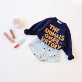 The Animals Observatory -  Shark Kid Sweatshirt Deep Blue