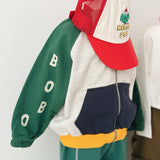 Bobo Choses :: Color Block Zipped Sweatshirt