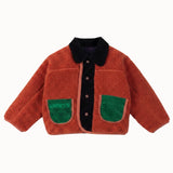 Wynken - Fuzzy Reversible Jacket Navy Rusty Bear