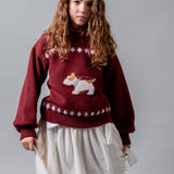 Birinit Petit - Embroidered midi skirt girl