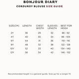 Bonjour Diary - Blouse With Embroidered Collar Ivory Corduroy