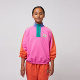 [Pre-Order] Bobo Choses :: Smiling Color Block 1/4 Zipped Sweatshirt