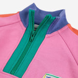 [Pre-Order] Bobo Choses :: Smiling Color Block 1/4 Zipped Sweatshirt
