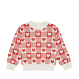 Floess -  Heart Sweater Poppy Red/Soft