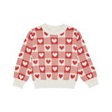 Floess -  Heart Sweater Poppy Red/Soft