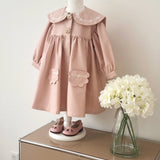[Exclusive] Mes Kids Des Fleurs :: Floral Embroidery Trench Coat Soft Pink