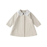 [Exclusive] Mes Kids Des Fleurs - Lace Collar Coat