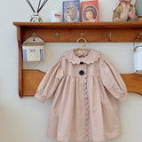 [Exclusive] Mes Kids Des Fleurs :: Scallop Edge Trench Coat Pink