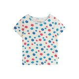 Mini Rodini - Flowers Aop Picot Edge Pointelle Ss Tee Multi