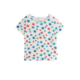 Mini Rodini - Flowers Aop Picot Edge Pointelle Ss Tee Multi
