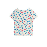 Mini Rodini - Flowers Aop Picot Edge Pointelle Ss Tee Multi