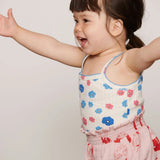 Mini Rodini - Flowers Aop Picot Edge Pointelle Tank Top Multi