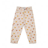 Mipounet :: Love Mom Fit Printed Jeans Cream