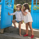 Birinit Petit :: Red Stripes Embroidered Dress