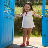 Birinit Petit :: Red Stripes Embroidered Dress