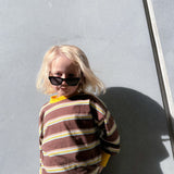 트윈 콜렉티브 :: 브런스윅 L/Slv 링거 티셔츠 브라운