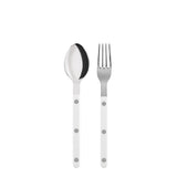 Sabre :: Bistrot Solid White Dessert Spoon/Fork Set