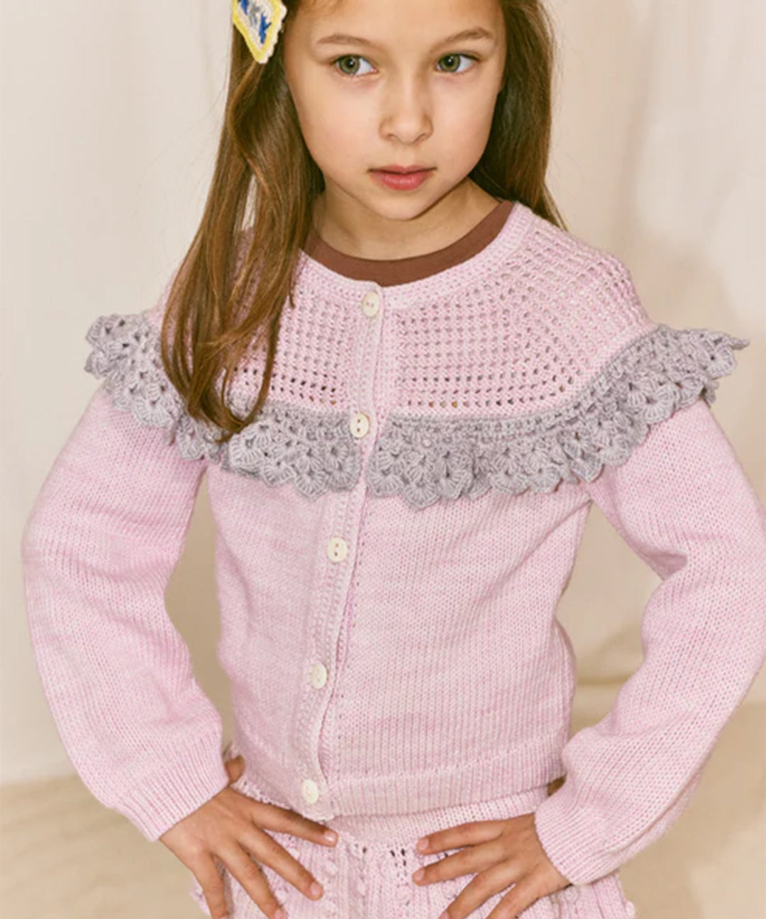 Misha And Puff -  Crochet Joya Cardigan Aura